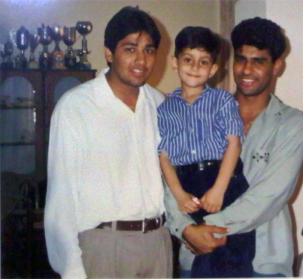 Bilal Khan with Waqar Younis and Inzimam