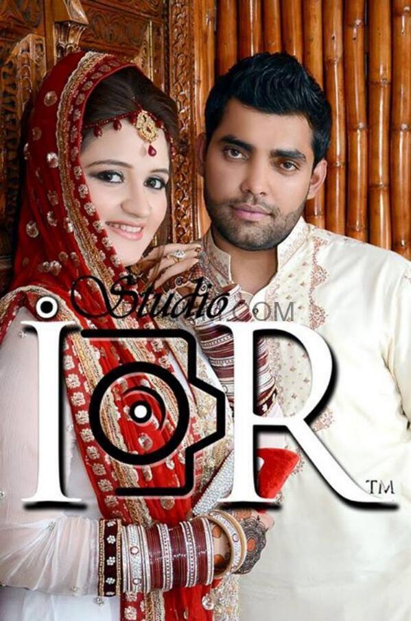 Umer Akmal with newly wedded wife Amna