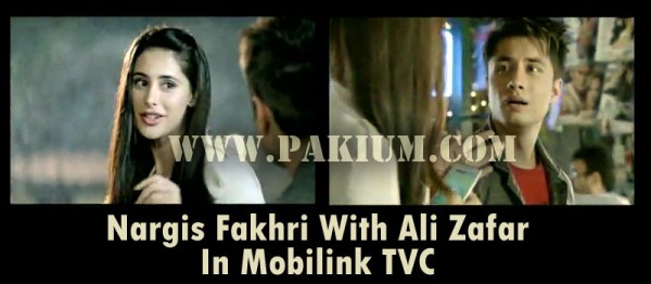 Ali Zafar Nargis Fakhri in Mobilink TVC