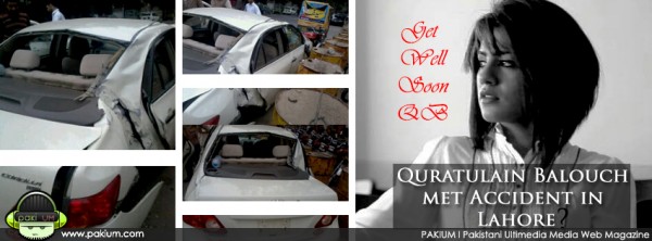 Qutarulain Balouch car accident photos