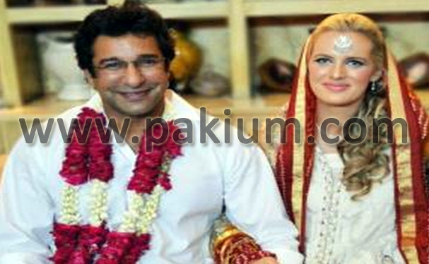 Wasim Akram Shaniera Wedding Photo