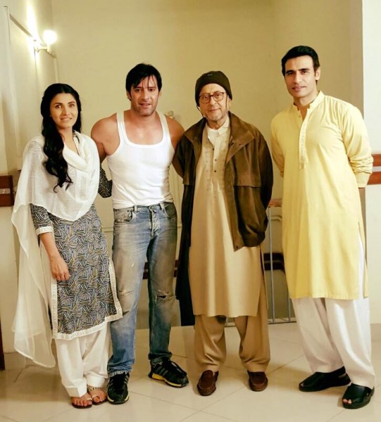 Rana with the rest of the cast members.
